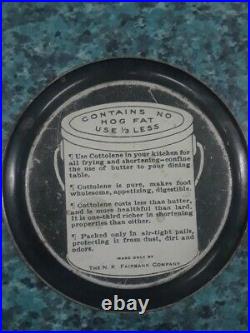 Vtg Cottolene Lard Advertising Tip Tray Black Americana Picking Cotton