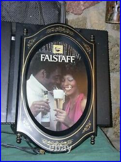 Vtg Falstaff Beer Light Up Toasting Ad Sign Black Americana Rare VryGd ++ Cond