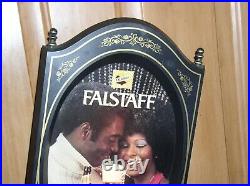 Vtg Falstaff Beer Light Up Toasting Ad Sign Black Americana Rare VryGd ++ Cond