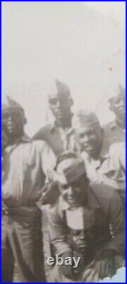 Vtg Photo WWII Handsome Young African American Men Soldier sunglasses grade A+
