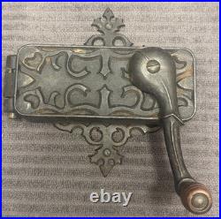 Vtg Universal Dazey Americana Cast Iron Can Opener Wall Mount Antique Wood Handl