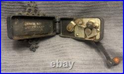 Vtg Universal Dazey Americana Cast Iron Can Opener Wall Mount Antique Wood Handl