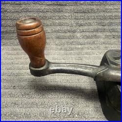 Vtg Universal Dazey Americana Cast Iron Can Opener Wall Mount Antique Wood Handl