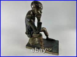 Vtg VIRGINIA BLEND Promotional Black Americana Figure, Bronze Style Finish Com