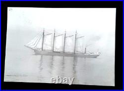 W. A. Scott albumin photo McCormick album 4 mast schooner withauxiliary steam engine