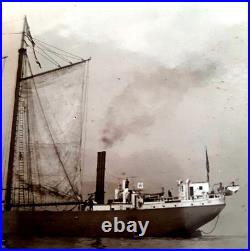 W. A. Scott albumin photo McCormick album 4 mast schooner withauxiliary steam engine