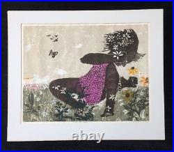 WALTER WILLIAMS Girl with Butterflies #2 Signed 173/210 1964 Mid Century