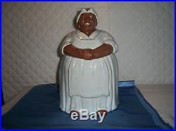 Wonderful Antique Aunt Jemima Cookie Jar In Very Pale Blue With Brown Touches
