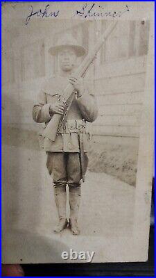 WW1 African American soldier John Stinner is name on the card