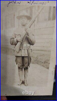 WW1 African American soldier John Stinner is name on the card