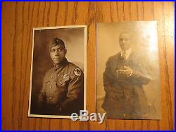Ww1 Rppc African American Soldier Wearing Buffalo Patch 92nd Division