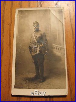 WW1 RPPC of African American Soldier IDED 809TH Pioneer Inf, Luther Timberlake