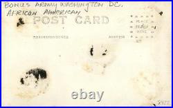 Washington DC Bonus Army White & Black Men Real Photo Postcard c1920s