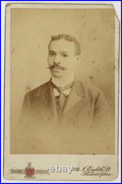 Wealthy Successful African American Gentleman 1880 Cabinet Photo Black Man 10081