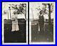 Weird Antique Snapshot Photo Woman in Creepy Mask Halloween Costume UNUSUAL VTG