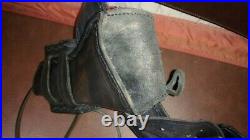 Western Cowboy Black Leather Holster and Belt Large 39 47 Waist / Hip