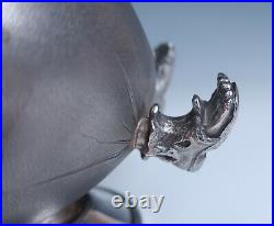 Wilcox Silver Plate Black Man Egg Cigar Match Holder Striker Antique Americana