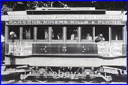 Wilkes-Barre & Suburban Street Railway Trolley Train Plains 5x7 Antique Photo