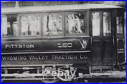 Wilkes-Barre & Wyoming Valley Traction Company Trolley Train 5x7 Antique Photo