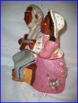 Wisecarver Banjo Couple Cookie Jar A Black Americana Jar Rick Wisecarver Le