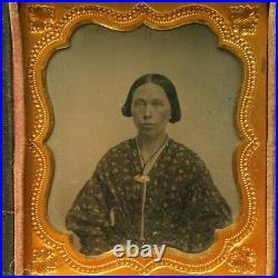 Woman Plate Daguerreotype Ambro Tintype Sixth Plate Thermoplastic Union Case