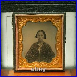 Woman Plate Daguerreotype Ambro Tintype Sixth Plate Thermoplastic Union Case