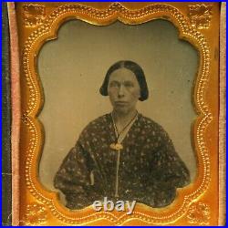 Woman Plate Daguerreotype Ambro Tintype Sixth Plate Thermoplastic Union Case