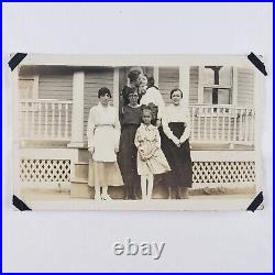 Women Kissing Hudson NY Photo c1918 Vintage Original Snapshot Girl Kiss E405