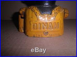 Wonderful old original cast iron Dinah mechanical bank by John Harper pat. 1922