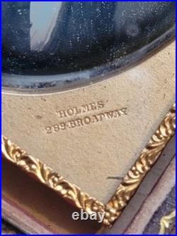 Wonderful sixth plate man with great hair half case original seals Holmes New York