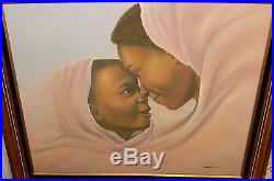 Woodrum African American Mother And Child Large Giclee On Canvas Painting