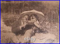 X RARE 1800's AFRICAN AMERICAN Man & woman STEREO CARD