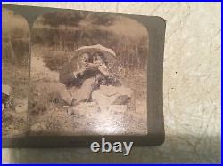 X RARE 1800's AFRICAN AMERICAN Man & woman STEREO CARD