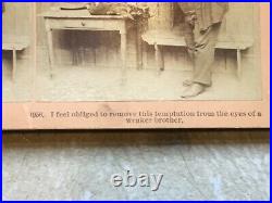 X RARE1897 AFRICAN AMERICAN MAN JOKE Comedy STEREO CARD by BW Kilburn