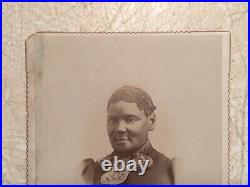 XX RARE 1800'S AFRICAN AMERICAN BEAUTIFUL LADY Cabinet Card PHOTO Pennsylvania