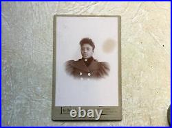 XXX RARE 1800'S AFRICAN AMERICAN BEAUTIFUL LADY diamonds Cabinet Card PHOTO