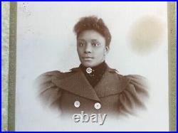 XXX RARE 1800'S AFRICAN AMERICAN BEAUTIFUL LADY diamonds Cabinet Card PHOTO