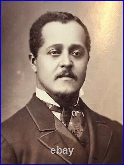 XXX RARE 1800'S AFRICAN AMERICAN Handsome MAN Cabinet Card PHOTO Pittsburgh