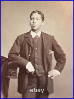 XXX RARE 1800'S AFRICAN AMERICAN Handsome MAN Cabinet Card PHOTO Pittsburgh