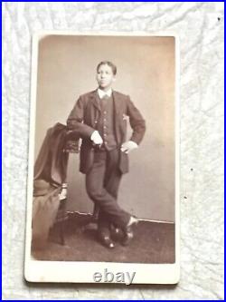 XXX RARE 1800'S AFRICAN AMERICAN Handsome MAN Cabinet Card PHOTO Pittsburgh