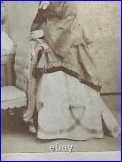 XXX RARE 1800'S AFRICAN AMERICAN LADY Cabinet Card PHOTO NAMED PINK SAYLOR