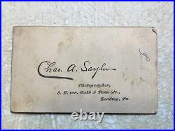 XXX RARE 1800'S AFRICAN AMERICAN LADY Cabinet Card PHOTO NAMED PINK SAYLOR
