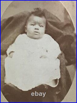 XXX RARE 1800'S AFRICAN AMERICAN PRETTY BABY Cabinet Card PHOTO