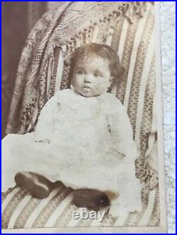 XXX RARE 1800'S AFRICAN AMERICAN PRETTY BABY Cabinet Card PHOTO