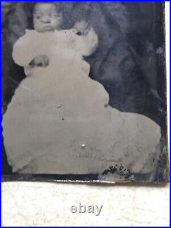 XXX RARE EARLY 1800's Tintype AFRICAN AMERICAN BABY Beautiful PHOTO Pittsburgh