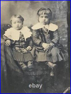 XXX RARE EARLY 1800's Tintype AFRICAN AMERICAN KIDS Beautiful PHOTO Pittsburgh