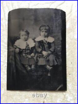 XXX RARE EARLY 1800's Tintype AFRICAN AMERICAN KIDS Beautiful PHOTO Pittsburgh