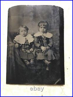 XXX RARE EARLY 1800's Tintype AFRICAN AMERICAN KIDS Beautiful PHOTO Pittsburgh