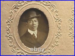 XXX RARE LATE 1800's FOUR PHOTOS AFRICAN AMERICAN MEN HANDSOME NAMED PHOTO