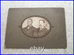 XXX RARE LATE 1800's TWO PHOTOS AFRICAN AMERICAN MEN HANDSOME WELL DRESSED